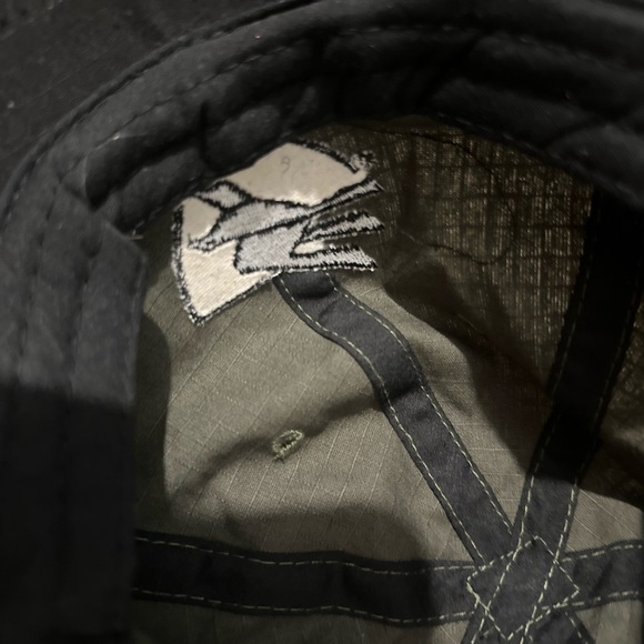 Green Baseball Hat with Black Logo - Picture 3 of 4